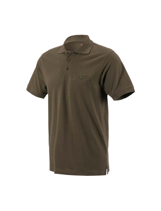 Koszulki | Pulower | Koszule: e.s. Koszulka polo cotton Pocket + oliwkowy 1