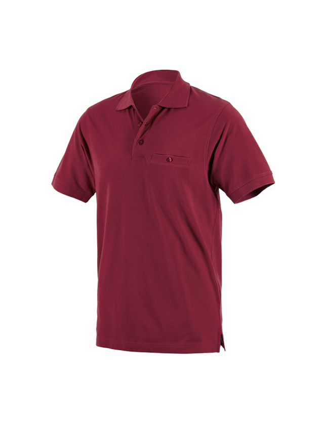 Koszulki | Pulower | Koszule: e.s. Koszulka polo cotton Pocket + bordowy
