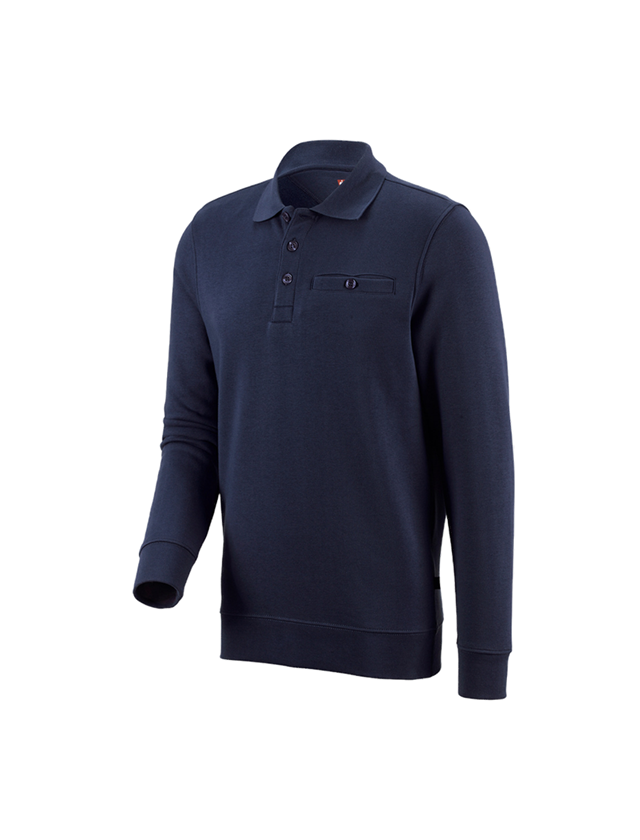 Koszulki | Pulower | Koszule: e.s. Bluza poly cotton Pocket + granatowy