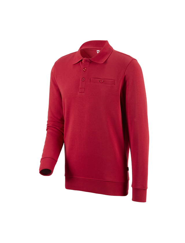 Koszulki | Pulower | Koszule: e.s. Bluza poly cotton Pocket + czerwony