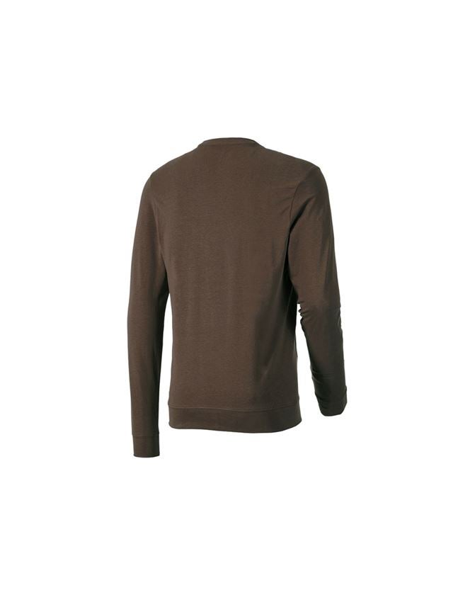 Koszulki | Pulower | Koszule: e.s. Bluzka długi rękaw cotton stretch + kasztanowy 1