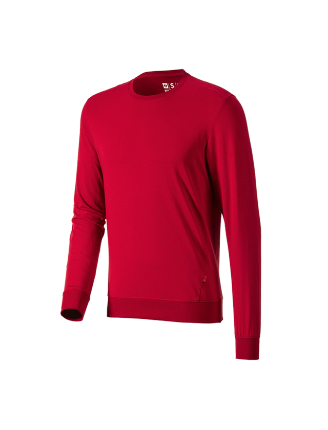 Koszulki | Pulower | Koszule: e.s. Bluzka długi rękaw cotton stretch + ognistoczerwony