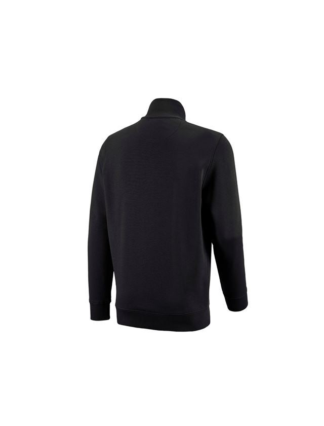 Koszulki | Pulower | Koszule: e.s. Bluza z dekoltem na suwak poly cotton + czarny 3