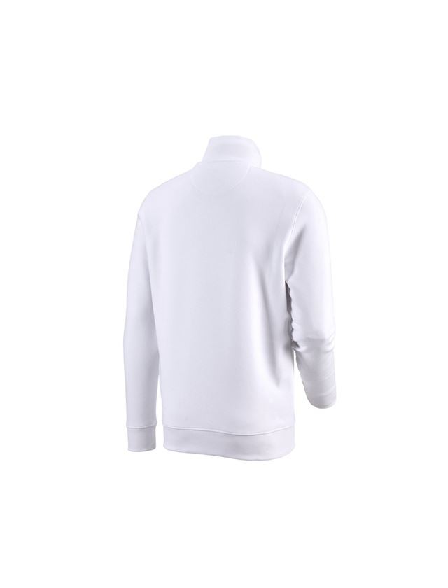 Koszulki | Pulower | Koszule: e.s. Bluza z dekoltem na suwak poly cotton + biały 1