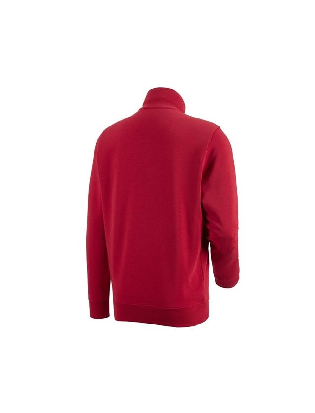 Koszulki | Pulower | Koszule: e.s. Bluza z dekoltem na suwak poly cotton + czerwony 1