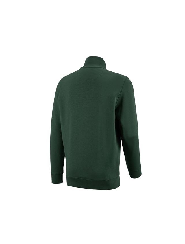 Koszulki | Pulower | Koszule: e.s. Bluza z dekoltem na suwak poly cotton + zielony 1