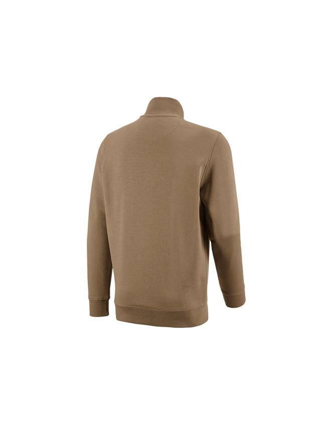 Koszulki | Pulower | Koszule: e.s. Bluza z dekoltem na suwak poly cotton + khaki 1