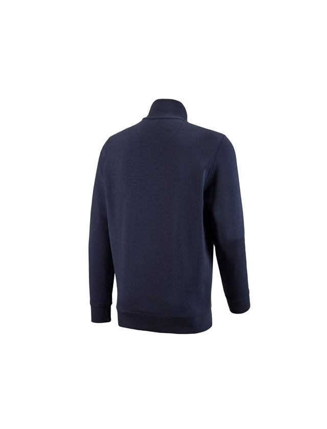 Koszulki | Pulower | Koszule: e.s. Bluza z dekoltem na suwak poly cotton + granatowy 1
