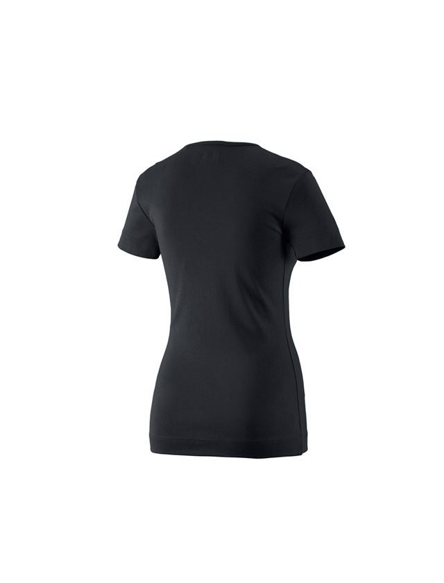 Koszulki | Pulower | Bluzki: e.s. Koszulka cotton dekolt w serek, damska + czarny 1