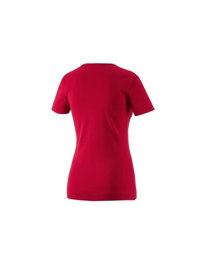 Koszulki | Pulower | Bluzki: e.s. Koszulka cotton dekolt w serek, damska + czerwony 1