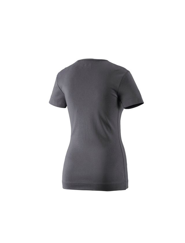 Koszulki | Pulower | Bluzki: e.s. Koszulka cotton dekolt w serek, damska + antracytowy 1