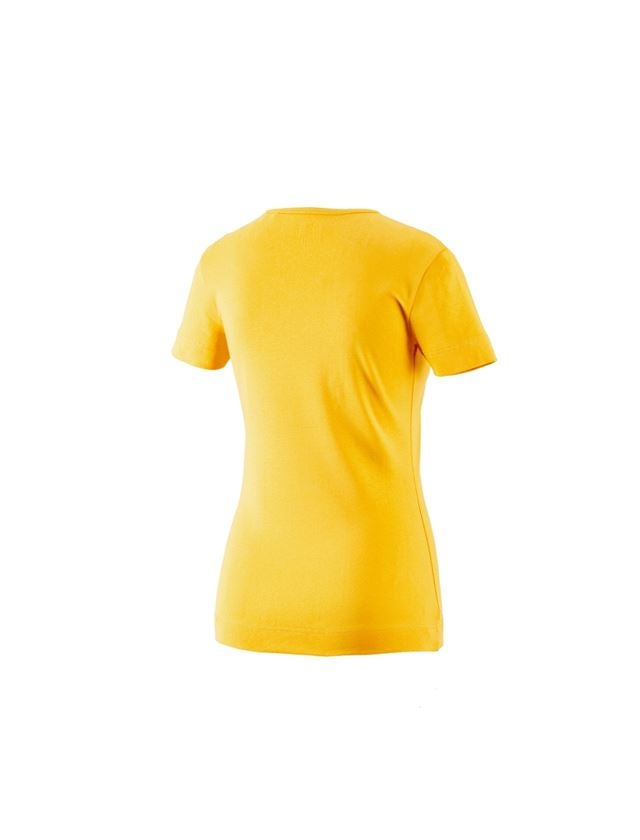 Koszulki | Pulower | Bluzki: e.s. Koszulka cotton dekolt w serek, damska + żółty 1