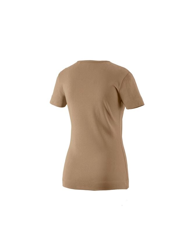 Koszulki | Pulower | Bluzki: e.s. Koszulka cotton dekolt w serek, damska + khaki 1