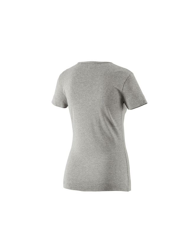 Koszulki | Pulower | Bluzki: e.s. Koszulka cotton dekolt w serek, damska + szary melanżowy 1