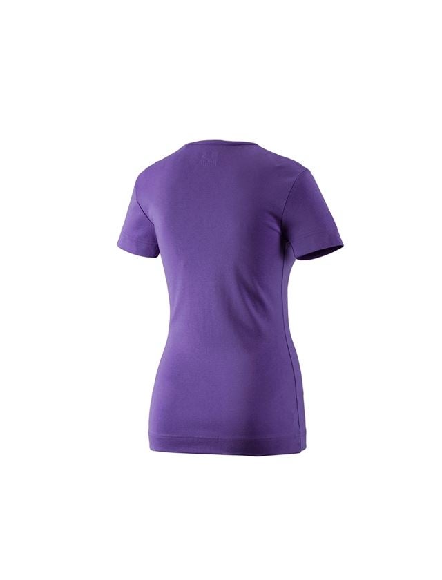 Koszulki | Pulower | Bluzki: e.s. Koszulka cotton dekolt w serek, damska + liliowy 1