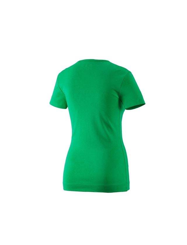 Koszulki | Pulower | Bluzki: e.s. Koszulka cotton dekolt w serek, damska + trawiastozielony 1