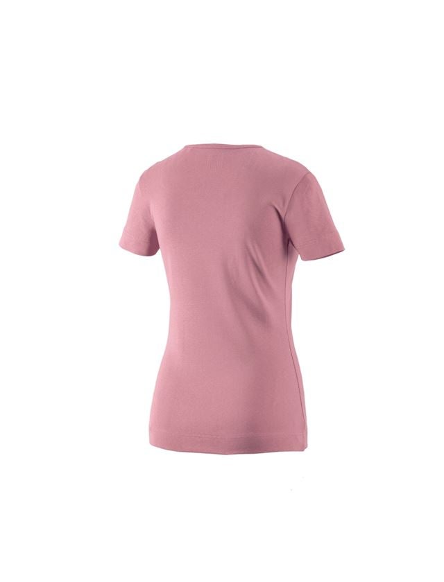 Koszulki | Pulower | Bluzki: e.s. Koszulka cotton dekolt w serek, damska + różowy antyczny 1