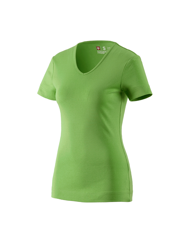 Koszulki | Pulower | Bluzki: e.s. Koszulka cotton dekolt w serek, damska + zielony morski