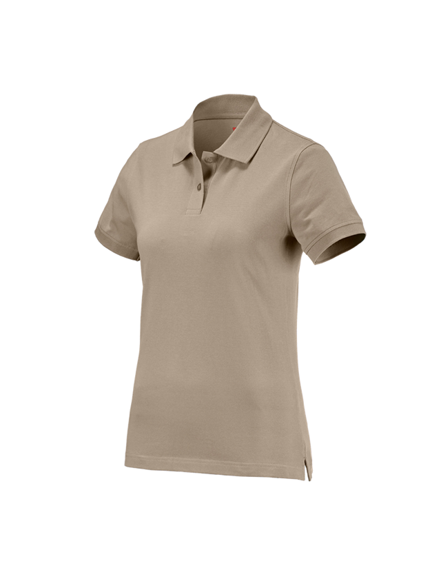 Koszulki | Pulower | Bluzki: e.s. Koszulka polo cotton, damska + gliniasty