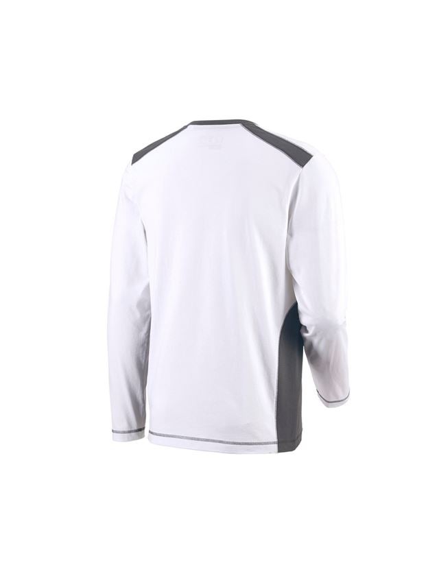 Koszulki | Pulower | Koszule: Bluzka długi rękaw cotton e.s.active + biały/antracytowy 3