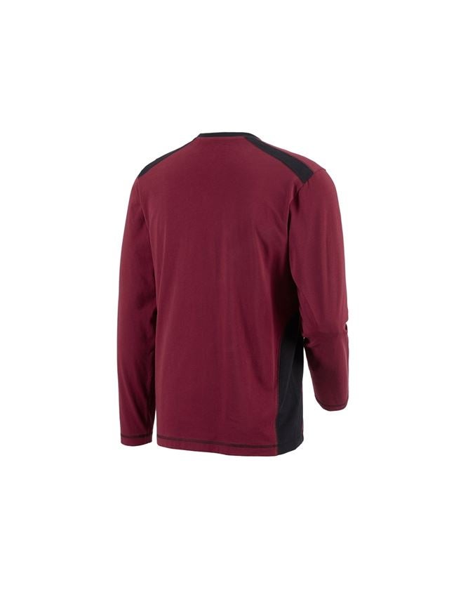 Koszulki | Pulower | Koszule: Bluzka długi rękaw cotton e.s.active + bordowy/czarny 1