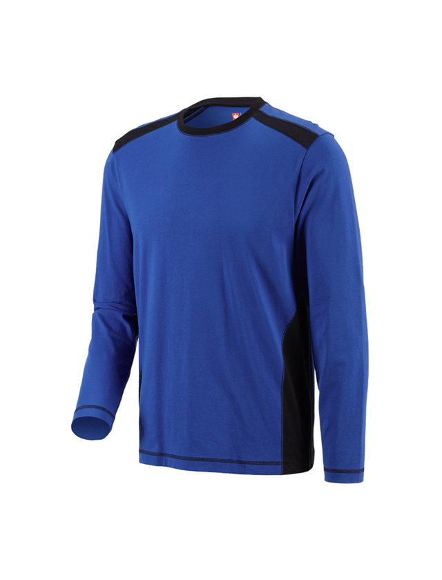 Koszulki | Pulower | Koszule: Bluzka długi rękaw cotton e.s.active + chabrowy/czarny 2