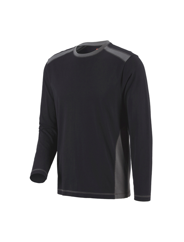 Koszulki | Pulower | Koszule: Bluzka długi rękaw cotton e.s.active + czarny/antracytowy 2