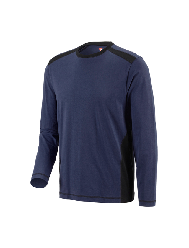 Koszulki | Pulower | Koszule: Bluzka długi rękaw cotton e.s.active + granatowy/czarny 2