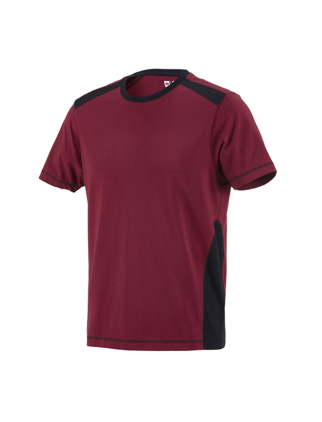 Koszulki | Pulower | Koszule: Koszulka cotton e.s.active + bordowy/czarny