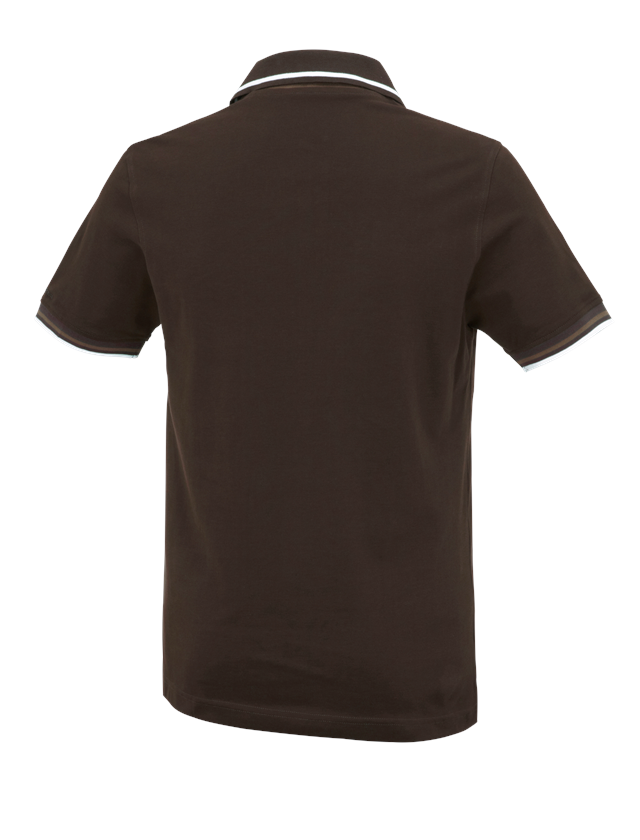 Koszulki | Pulower | Koszule: e.s. Koszulka polo cotton Deluxe Colour + kasztanowy/orzech laskowy 3