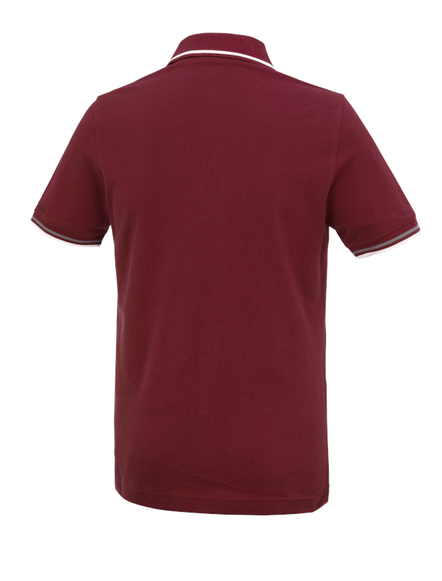Koszulki | Pulower | Koszule: e.s. Koszulka polo cotton Deluxe Colour + bordowy/aluminiowy 1