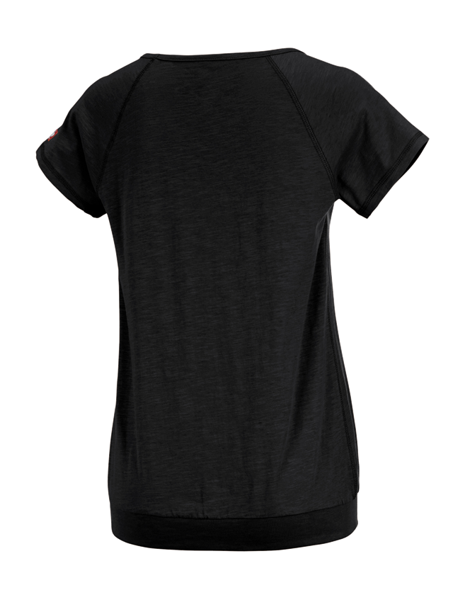 Koszulki | Pulower | Bluzki: e.s. Koszulka cotton slub, damska + czarny 1