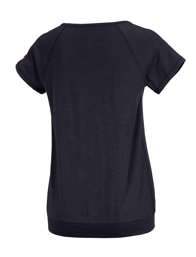 Koszulki | Pulower | Bluzki: e.s. Koszulka cotton slub, damska + granatowy 1