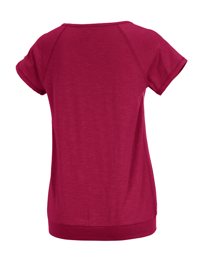 Koszulki | Pulower | Bluzki: e.s. Koszulka cotton slub, damska + malinowy 1