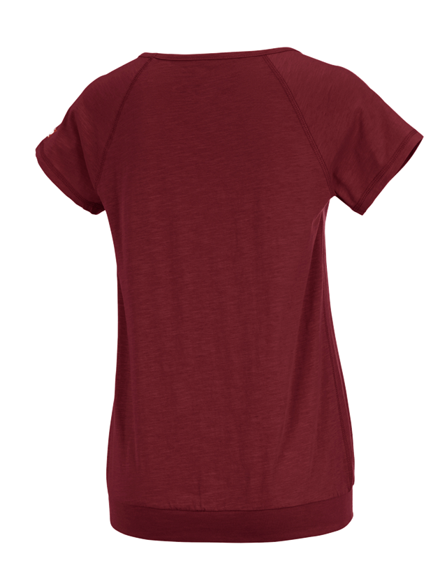 Koszulki | Pulower | Bluzki: e.s. Koszulka cotton slub, damska + rubinowy 1