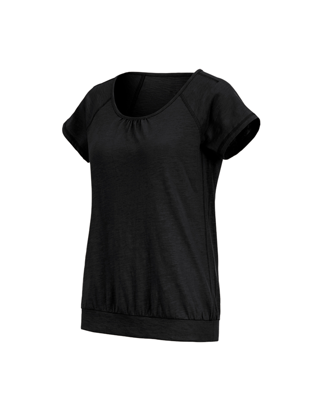Tematy: e.s. Koszulka cotton slub, damska + czarny