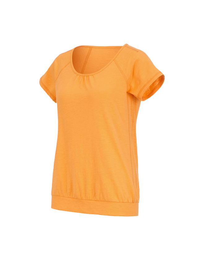 Tematy: e.s. Koszulka cotton slub, damska + jasnopomarańczowy