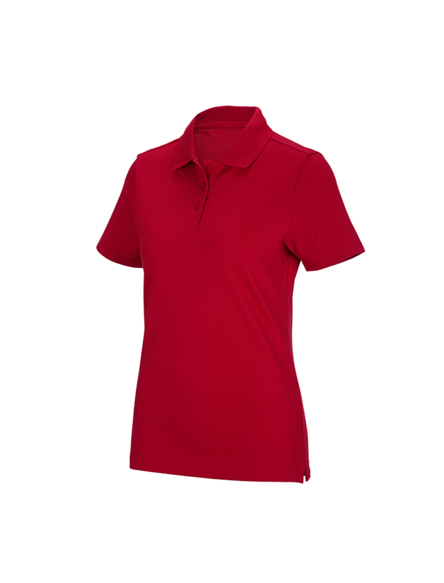 Koszulki | Pulower | Bluzki: e.s. Koszulka polo funkcyjna poly cotton, damska + ognistoczerwony