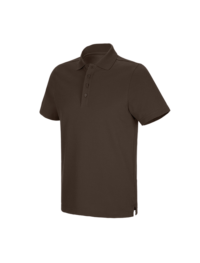 Koszulki | Pulower | Koszule: e.s. Koszulka polo funkcyjna poly cotton + kasztanowy