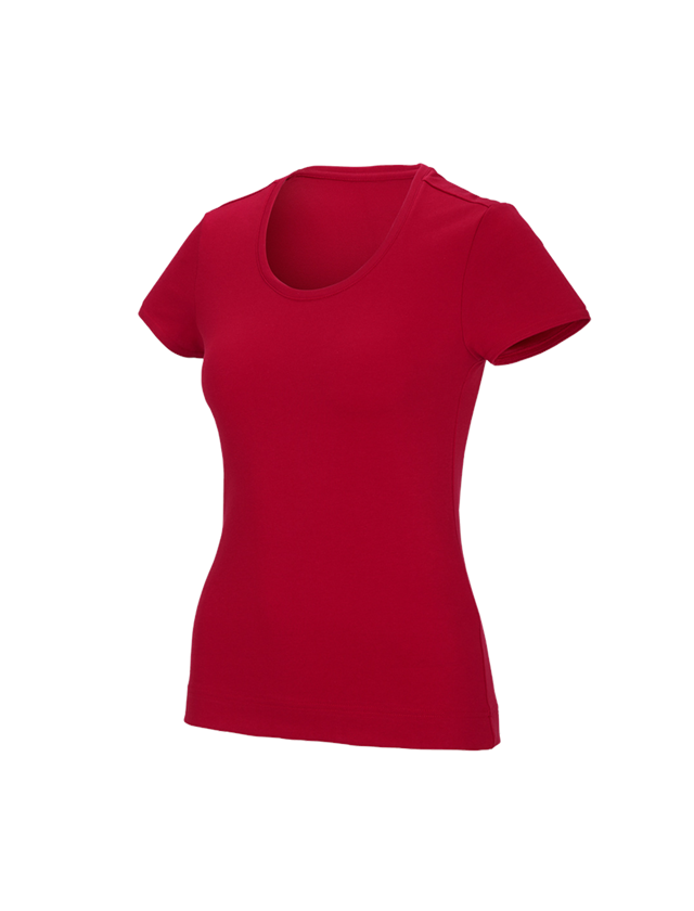 Tematy: e.s. Koszulka funkcyjna poly cotton, damska + ognistoczerwony
