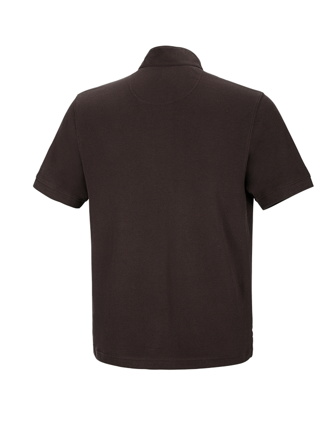 Koszulki | Pulower | Koszule: e.s. Koszulka polo cotton Mandarin + kasztanowy 1