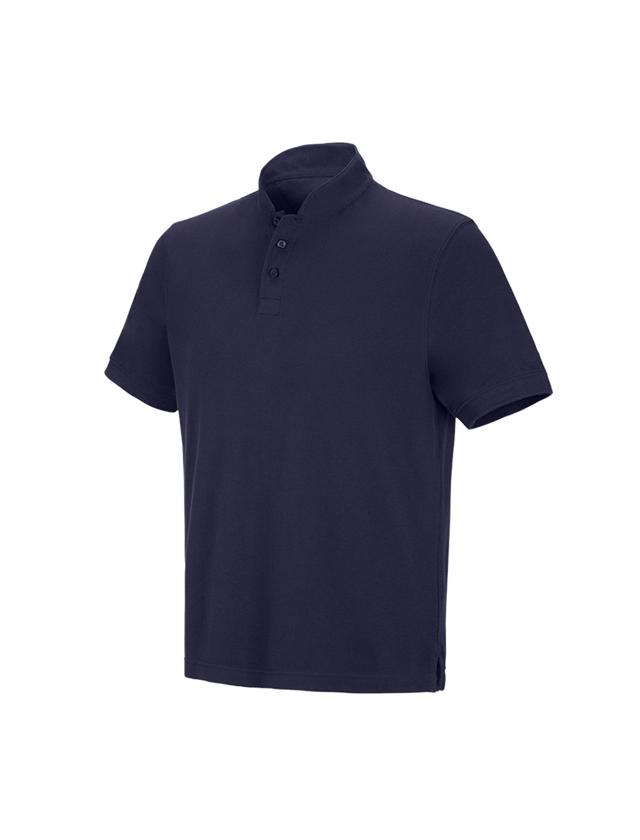 Koszulki | Pulower | Koszule: e.s. Koszulka polo cotton Mandarin + granatowy