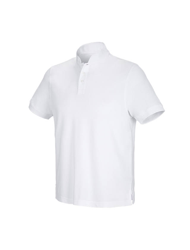 Koszulki | Pulower | Koszule: e.s. Koszulka polo cotton Mandarin + biały 2