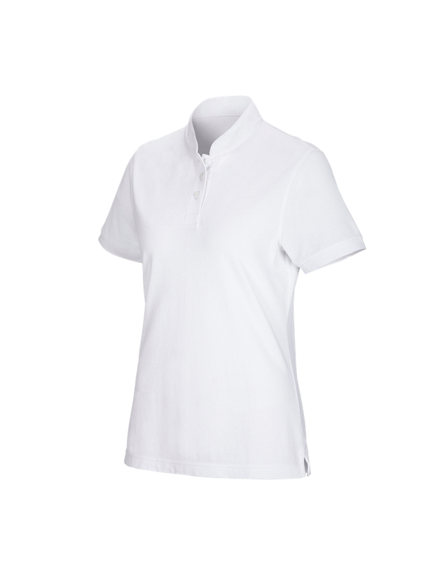 Tematy: e.s. Koszulka polo cotton Mandarin, damska + biały