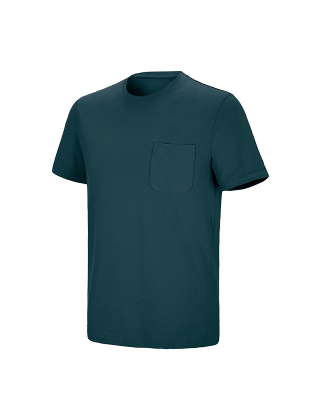 Tematy: e.s. Koszulka cotton stretch Pocket + niebieski morski