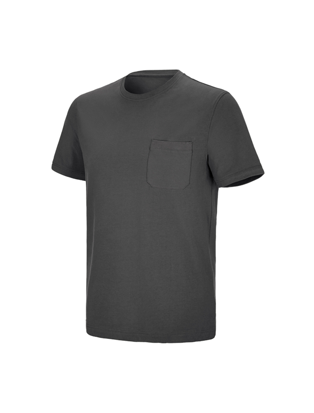 Koszulki | Pulower | Koszule: e.s. Koszulka cotton stretch Pocket + antracytowy