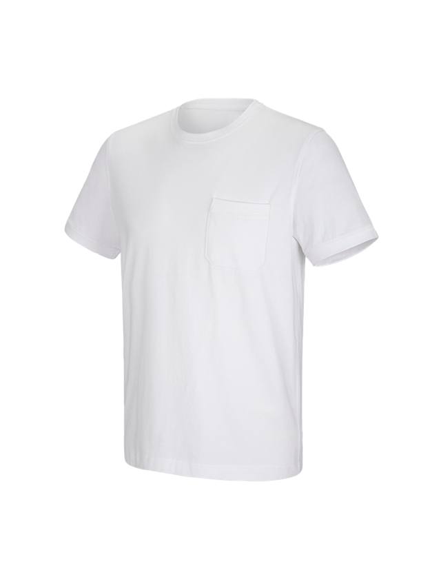 Tematy: e.s. Koszulka cotton stretch Pocket + biały 2
