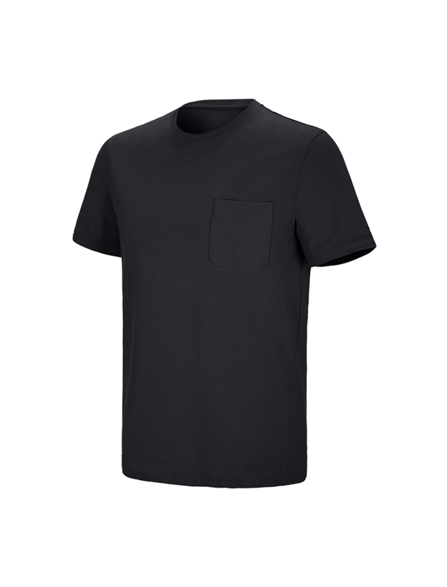 Tematy: e.s. Koszulka cotton stretch Pocket + czarny 2