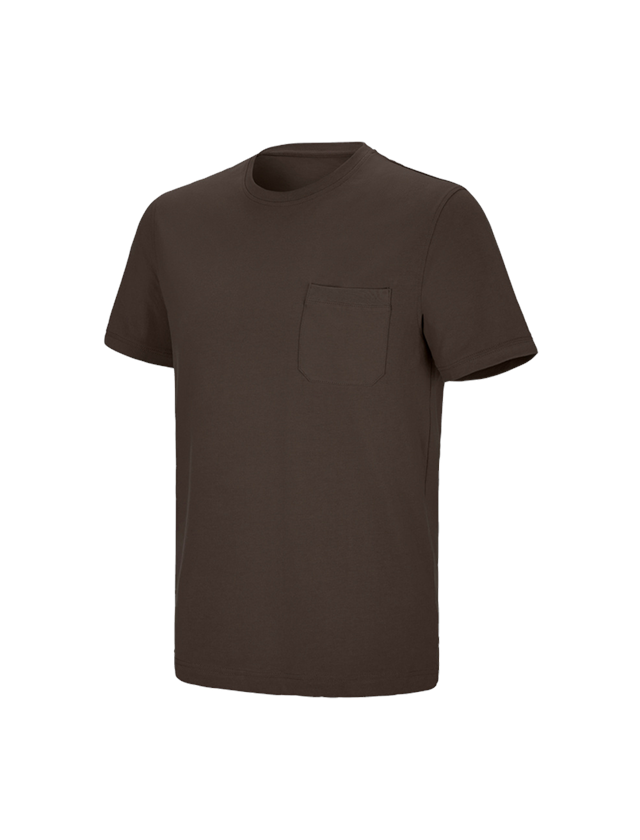 Koszulki | Pulower | Koszule: e.s. Koszulka cotton stretch Pocket + kasztanowy 2