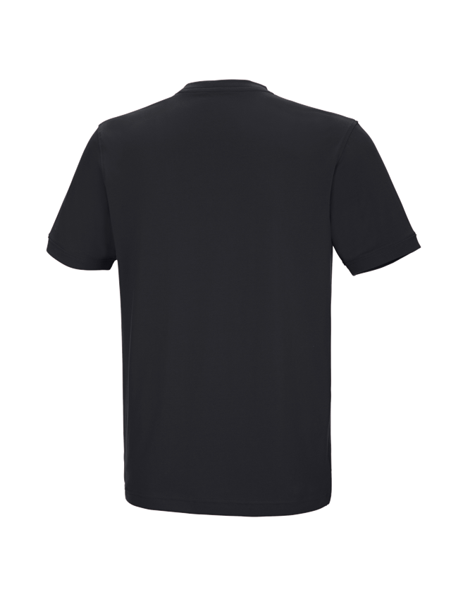 Koszulki | Pulower | Koszule: e.s. Koszulka cotton stretch dekolt w serek + czarny 2
